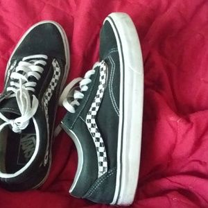 Black and white vans